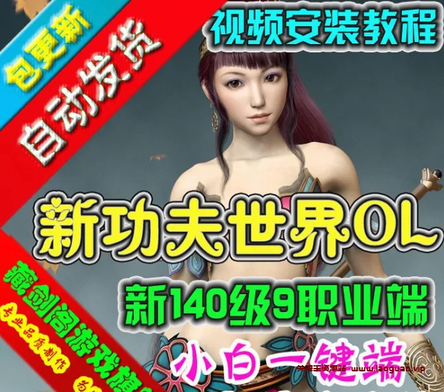 《新功夫世界》单机版一键端，3D武侠网游单机140级9职业GM刷元宝金钱经验 - 关先生资源站-关先生资源站