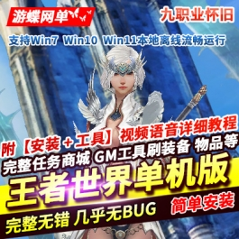 《王者世界》9职业汉化单机版稀有一键端任务完美基本无BUG - 关先生资源站-关先生资源站
